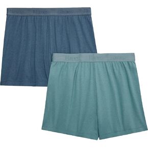 Hanes Women's Originals Sleep, 2-Pack, Comfywear Supersoft Rib Lounge Shorts, Loungewear Pack