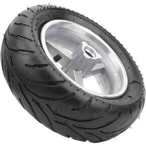 Pocket Bike Tire Wheel Tyre Rims Anti Skid Accessories Fit for Pocket Bike,Black (Front Wheel)