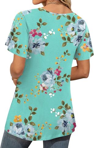 Anymiss 2025 Womens Spring Tunic Tops Summer Casual Dressy Short Sleeve Loose Fit T Shirts M-3X in Kuwait