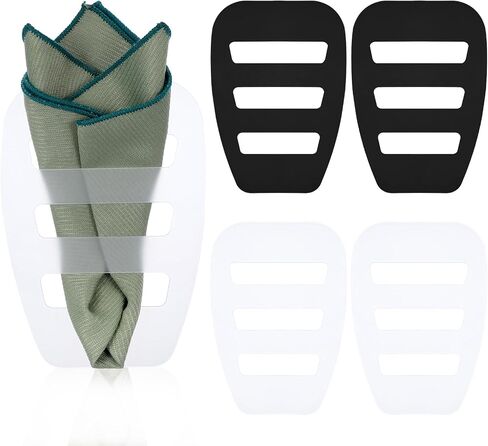 4Pcs Clear Invisible Pocket Square Holder for Men Pocket Square Scarf Organizer Tux Accessories for Men Vests Suits Jackets in Saudi Arabia