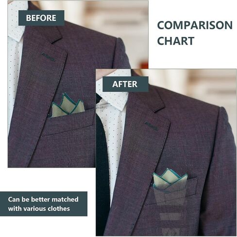 4Pcs Clear Invisible Pocket Square Holder for Men Pocket Square Scarf Organizer Tux Accessories for Men Vests Suits Jackets in Saudi Arabia