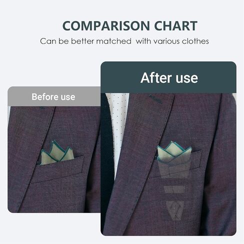 4Pcs Clear Invisible Pocket Square Holder for Men Pocket Square Scarf Organizer Tux Accessories for Men Vests Suits Jackets in Saudi Arabia