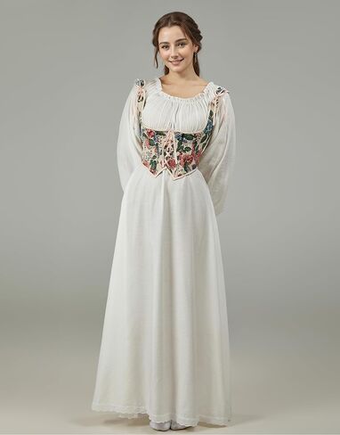 Women Medieval Renaissance Corset Tops Cute Floral Boned Bust Support Bustier Bodice in Saudi Arabia