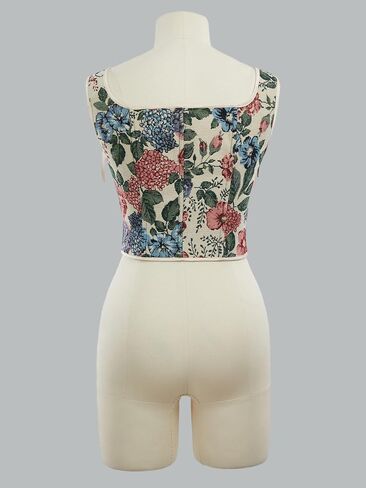 Women Medieval Renaissance Corset Tops Cute Floral Boned Bust Support Bustier Bodice in Saudi Arabia