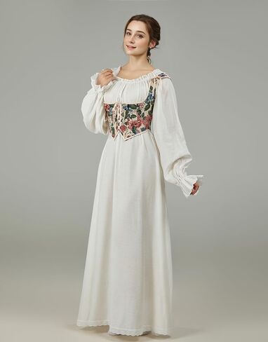 Women Medieval Renaissance Corset Tops Cute Floral Boned Bust Support Bustier Bodice in Saudi Arabia