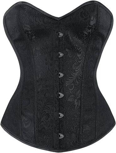 Kimikal Black Corset Tops for Women ، Bustier Lace Top Corsets Belt ، بالإضافة إلى حجم Faja Cincher Bodysuit الملابس الداخلية in Kuwait