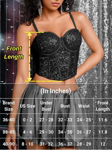 Kaei&Shi Sequin Corset Tops,Push Up Sparkly Mesh Bustier Top for Women,Sexy Concert Outfits Festival Disco Party Date Night in Saudi Arabia