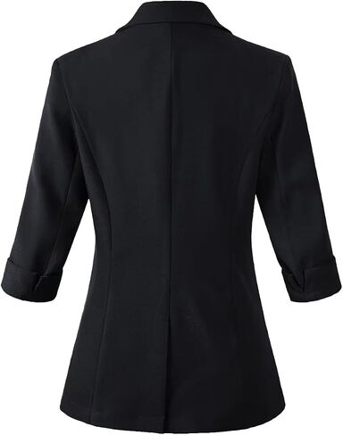 Beninos Womens 3/4 Sleeve Blazers Business Casual Solid Lightweight Suit Jacket Office Blazer in Kuwait