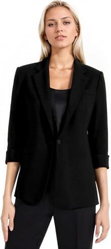 Beninos Womens 3/4 Sleeve Blazers Business Casual Solid Lightweight Suit Jacket Office Blazer in Kuwait