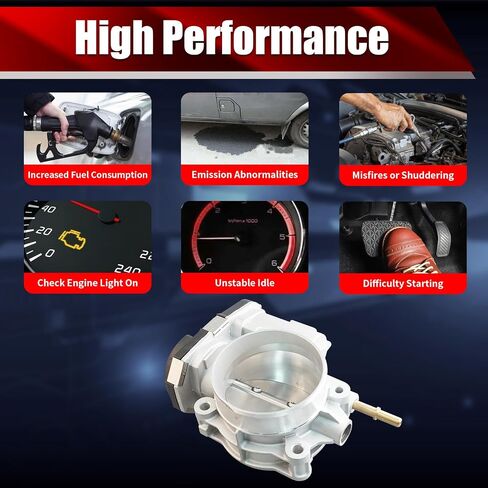 Electronic Throttle Body Assembly S20094 Compatible with Buick Allure LaCrosse Chevrolet Colorado Impala GMC Canyon Hummer H3 H3T Isuzu i-370 3.7L L5 5.3L V8 Replaces 12694877 977-362 TB1048 in Saudi Arabia