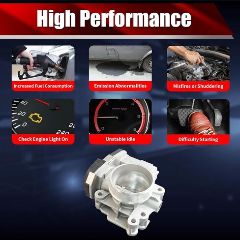 Electronic Throttle Body Assembly S20094 Compatible with Buick Allure LaCrosse Chevrolet Colorado Impala GMC Canyon Hummer H3 H3T Isuzu i-370 3.7L L5 5.3L V8 Replaces 12694877 977-362 TB1048 in Saudi Arabia