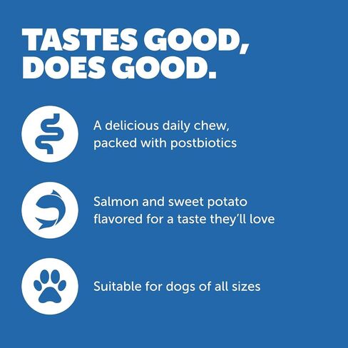 Protexin Daily Care Gut+ Digestive, 60 probiotic and postbiotic Dog Supplement Chews – Chicken and Carob Flavored in Saudi Arabia