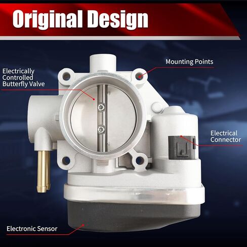 Electronic Throttle Body Assembly 6E5Z9E926AA Compatible with Ford Fusion 2006-2008 Lincoln Zephyr 2006 Mercury Milan 2006-2008 3.0L V6 Replaces S20028 977-589 67-6009 TB1017 in Saudi Arabia