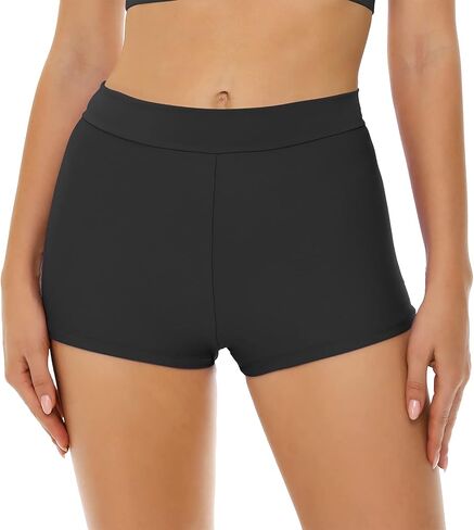 Bellecarrie Women's Swim Shorts High Waisted Bathing Suit Bottoms Tummy Control Swim Boyshorts Full Coverage Boardshort in Saudi Arabia