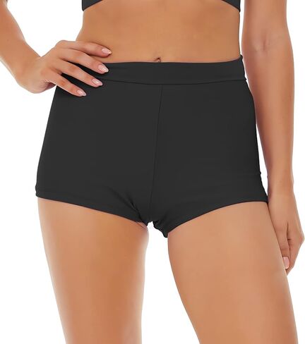 Bellecarrie Women's Swim Shorts High Waisted Bathing Suit Bottoms Tummy Control Swim Boyshorts Full Coverage Boardshort in Saudi Arabia