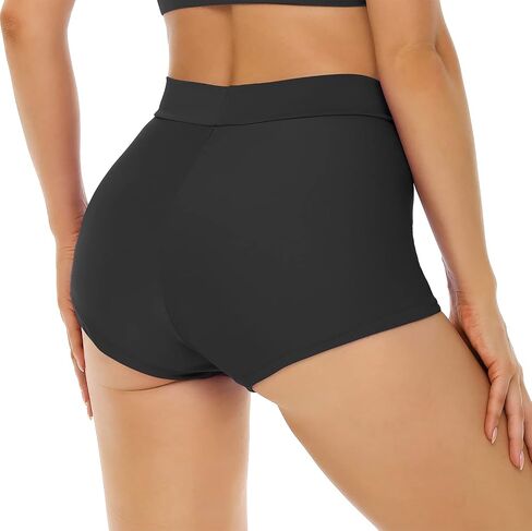 Bellecarrie Women's Swim Shorts High Waisted Bathing Suit Bottoms Tummy Control Swim Boyshorts Full Coverage Boardshort in Saudi Arabia