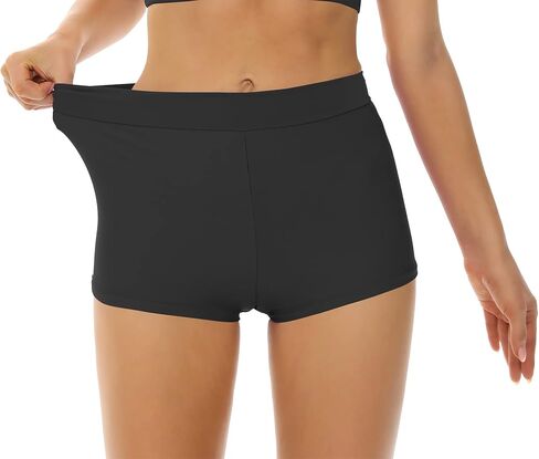 Bellecarrie Women's Swim Shorts High Waisted Bathing Suit Bottoms Tummy Control Swim Boyshorts Full Coverage Boardshort in Saudi Arabia