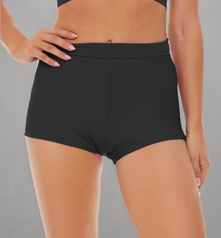 Bellecarrie Women's Swim Shorts High Waisted Bathing Suit Bottoms Tummy Control Swim Boyshorts Full Coverage Boardshort in Saudi Arabia