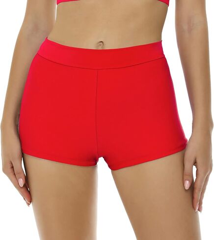 Bellecarrie Women's Swim Shorts High Waisted Bathing Suit Bottoms Tummy Control Swim Boyshorts Full Coverage Boardshort in Saudi Arabia