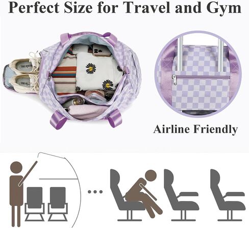 LEDAOU Duffle Bag Girls Kids Cute Dance Bag with Shoes Compartment Gym Bag with Wet Pocket Sports Overnight Travel Bag in Kuwait