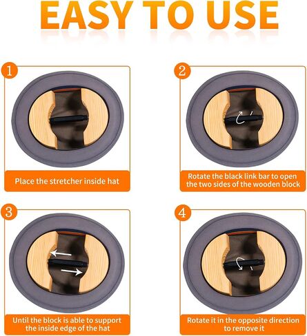 Hat Stretcher 4 Way Hats Expander Fitted Size 7 1/2 to 10 5/8 Wooden Hat Maintainers for Fedora Cowboy Caps in Saudi Arabia