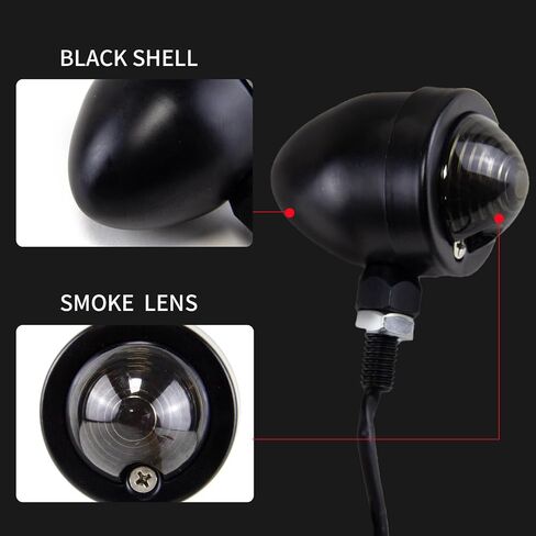Motorcycle Turning Signal Lights Lamp for Suzuki Kawasaki Harley Davidson Choppers Cruisers Indicator Blinkers Light (black), XLW 0069 in Saudi Arabia