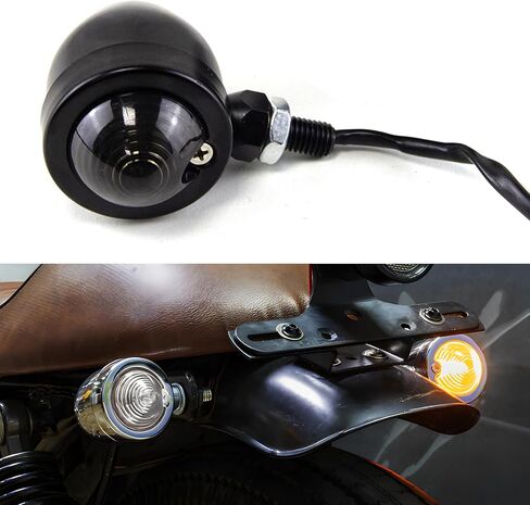 Motorcycle Turning Signal Lights Lamp for Suzuki Kawasaki Harley Davidson Choppers Cruisers Indicator Blinkers Light (black), XLW 0069 in Saudi Arabia
