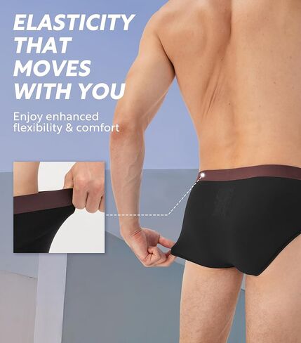 ملخصات رجال منفصلة من رجال رايون صنع من الخيزران تنفس الملابس الداخلية للملابس الداخلية المزدوجة للملابس الداخلية للرجال 4 حزمة in Kuwait