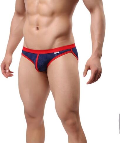TAPUU Mens Mesh Ice Silk Low Rise Bikini Briefs Underwear in Saudi Arabia