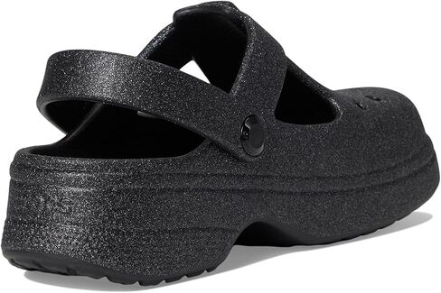 Crocs Classic Mary Jane Clogs (Little Big Kid) ، Black Glitter ، 12 US Usisex in Saudi Arabia
