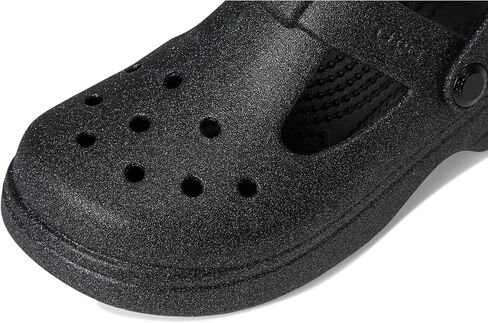 Crocs Classic Mary Jane Clogs (Little Big Kid) ، Black Glitter ، 12 US Usisex in Saudi Arabia