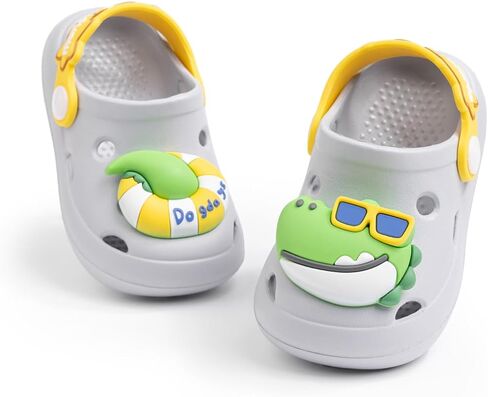 Casazoe Toddler Boys Girls Garden Clogs Little Kids Slip On Water Sandals Cute Cartoon Animals Patterns EVA Clogs Slipper Slides Lightweight Outdoor Summer Children Beach Pool Play Shoes in Saudi Arabia