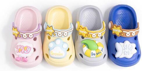 Casazoe Toddler Boys Girls Garden Clogs Little Kids Slip On Water Sandals Cute Cartoon Animals Patterns EVA Clogs Slipper Slides Lightweight Outdoor Summer Children Beach Pool Play Shoes in Saudi Arabia