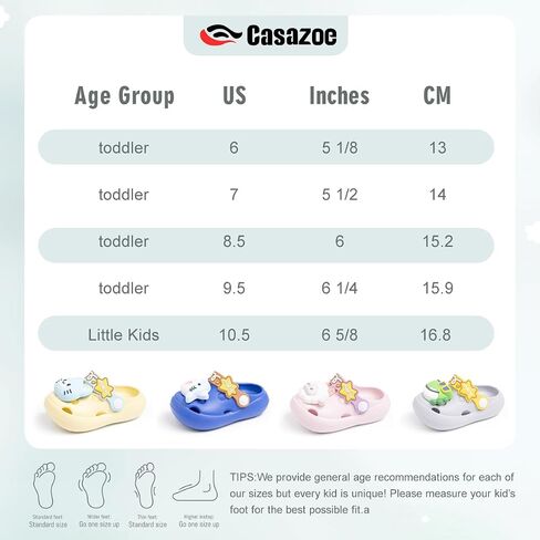 Casazoe Toddler Boys Girls Garden Clogs Little Kids Slip On Water Sandals Cute Cartoon Animals Patterns EVA Clogs Slipper Slides Lightweight Outdoor Summer Children Beach Pool Play Shoes in Saudi Arabia