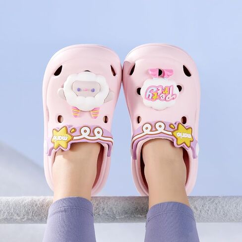 Casazoe Toddler Boys Girls Garden Clogs Little Kids Slip On Water Sandals Cute Cartoon Animals Patterns EVA Clogs Slipper Slides Lightweight Outdoor Summer Children Beach Pool Play Shoes in Saudi Arabia