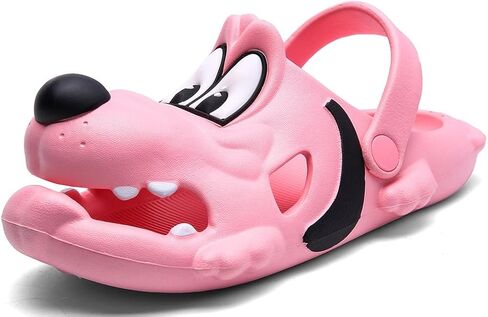 أطفال يسد الفتاة الفتيات لطيف كرتون الكلب الكلب Slip-on Slippers شرائح أحذية (طفل صغير/طفل صغير/طفل كبير) in Saudi Arabia