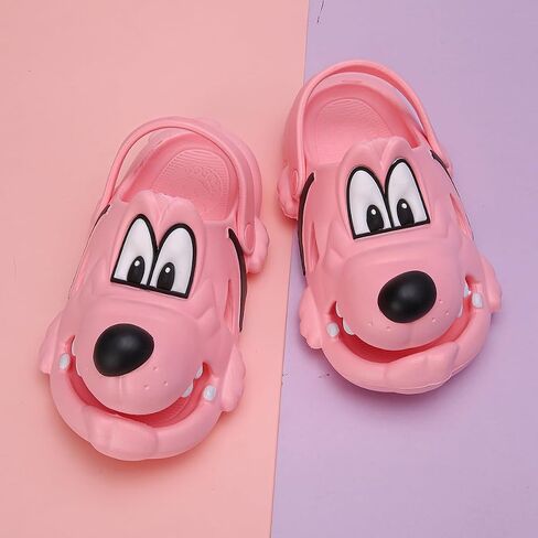 أطفال يسد الفتاة الفتيات لطيف كرتون الكلب الكلب Slip-on Slippers شرائح أحذية (طفل صغير/طفل صغير/طفل كبير) in Saudi Arabia