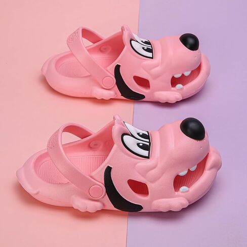 أطفال يسد الفتاة الفتيات لطيف كرتون الكلب الكلب Slip-on Slippers شرائح أحذية (طفل صغير/طفل صغير/طفل كبير) in Saudi Arabia