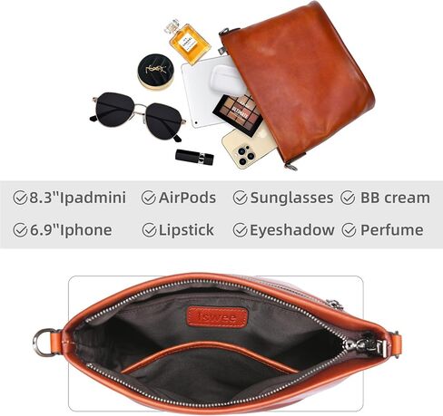 ISWEE LEALLE LEATHERS FOR Women Vintage Crossbody Bag Bag Women Women Counter Handbags Designer Hobo Pres in Kuwait