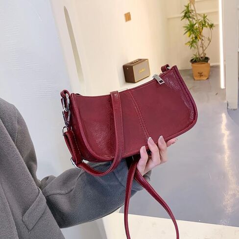 Shoulder Bags Red Purse for Women Burgundy Purse 90s Y2k Bag Studded Leather Handbags Crossbody Bag in Kuwait