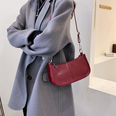 Shoulder Bags Red Purse for Women Burgundy Purse 90s Y2k Bag Studded Leather Handbags Crossbody Bag in Kuwait