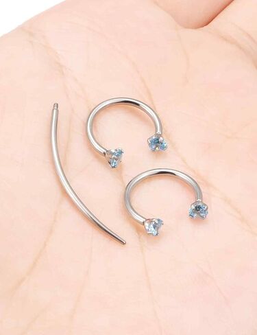 F136 Titanium 16g 8/10mm حدوة الحصص الحاجز حلقات الشفاه Percings Gistilage Helix Daith Action المجوهرات للنساء in Kuwait