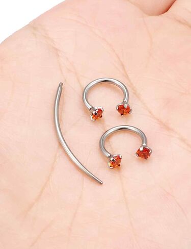 F136 Titanium 16g 8/10mm حدوة الحصص الحاجز حلقات الشفاه Percings Gistilage Helix Daith Action المجوهرات للنساء in Kuwait