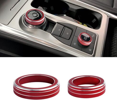 PIFOOG for Ford Explorer 2021 Accessories 2022 2020 2023 Drive Mode Gear Shift Knobs Covers Center Console Button Rings Decal ST XLT Limited Platinum Red 2PCS in Kuwait