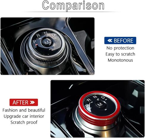 PIFOOG for Ford Explorer 2021 Accessories 2022 2020 2023 Drive Mode Gear Shift Knobs Covers Center Console Button Rings Decal ST XLT Limited Platinum Red 2PCS in Kuwait