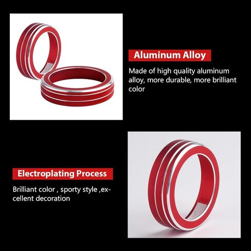 PIFOOG for Ford Explorer 2021 Accessories 2022 2020 2023 Drive Mode Gear Shift Knobs Covers Center Console Button Rings Decal ST XLT Limited Platinum Red 2PCS in Kuwait