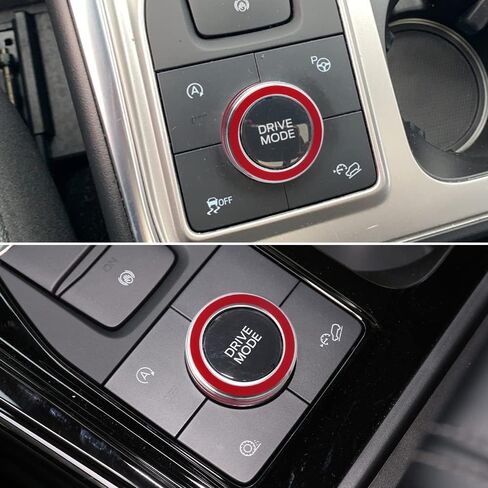 PIFOOG for Ford Explorer 2021 Accessories 2022 2020 2023 Drive Mode Gear Shift Knobs Covers Center Console Button Rings Decal ST XLT Limited Platinum Red 2PCS in Kuwait