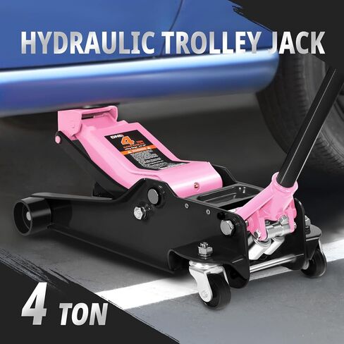 DNA Motoring Low Profile Hydraulic Trolley Service/Floor Jack, 2.5 Ton (5500 lbs) Capacity, Lifting Range 3.35"-15.16",Red, TOOLS-00676-RD in Kuwait