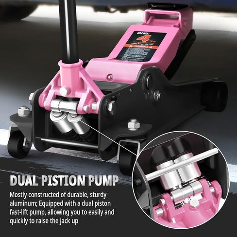 DNA Motoring Low Profile Hydraulic Trolley Service/Floor Jack, 2.5 Ton (5500 lbs) Capacity, Lifting Range 3.35"-15.16",Red, TOOLS-00676-RD in Kuwait