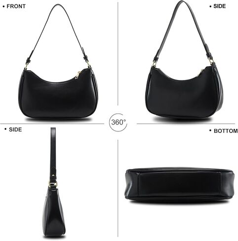 Shoulder Bag for Women Y2K Trendy Hobo Handbags Purse Vegan Leather Clutch Handbag with 2 Adjustable Removable Straps in Kuwait